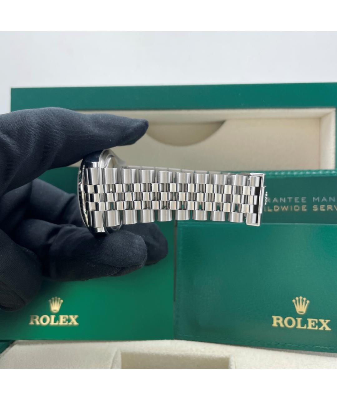 ROLEX Белые металлические часы, фото 8
