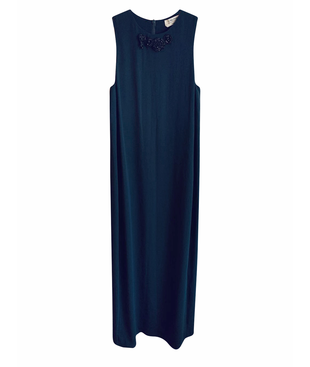 'S MAX MARA Темно-синее вискозное вечернее платье, фото 1