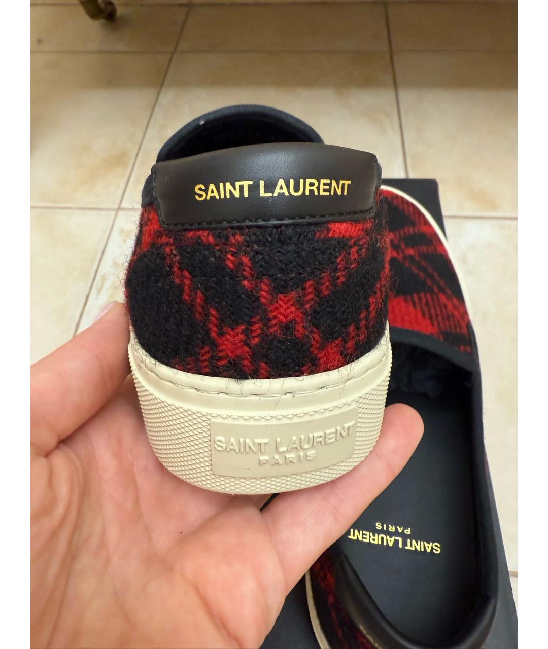 SAINT LAURENT Кожаные слипоны, фото 5