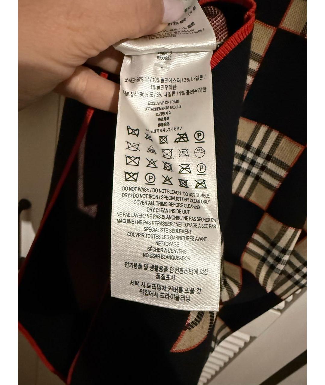 BURBERRY Мульти шерстяная футболка, фото 7