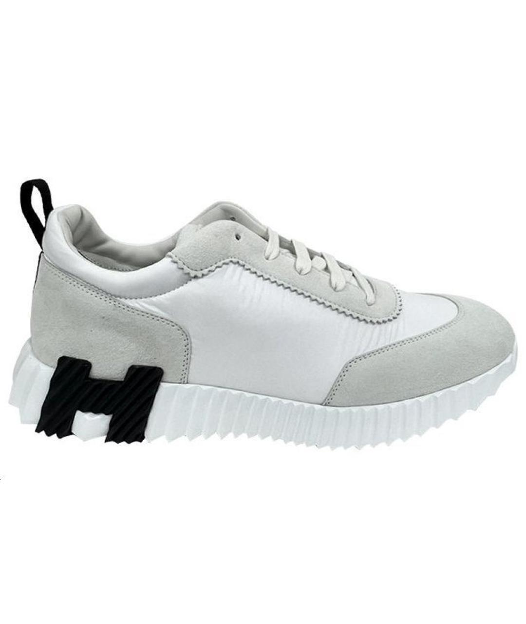 HERMES Белые кожаные низкие кроссовки / кеды, фото 1