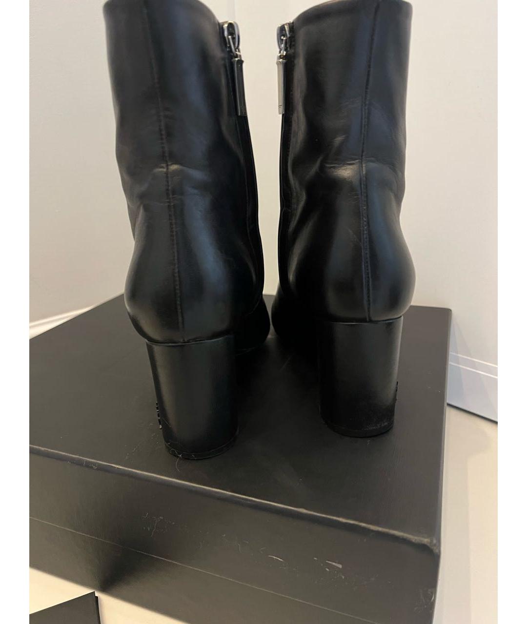 SAINT LAURENT Черные кожаные ботильоны, фото 8
