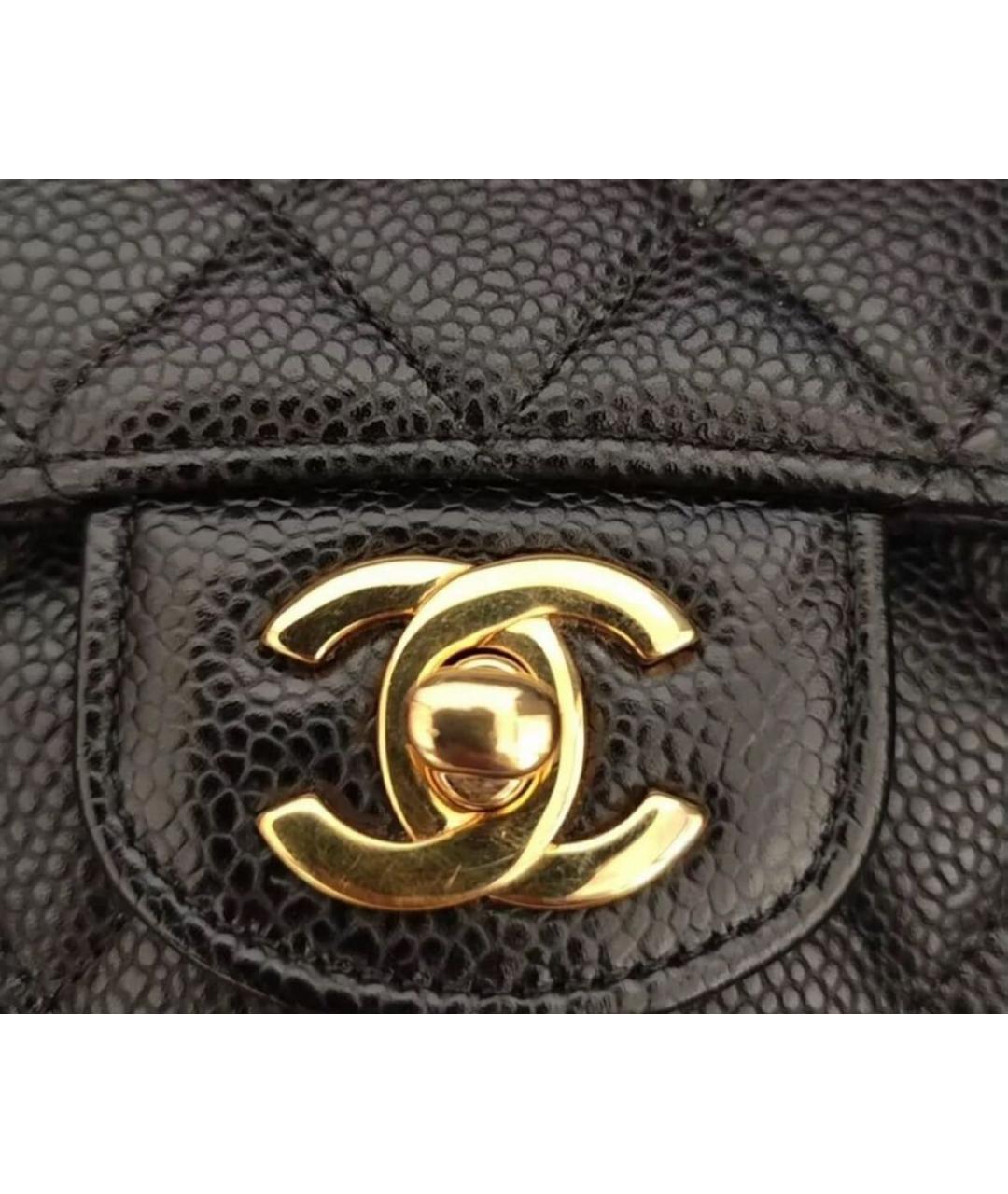 CHANEL Черная кожаная сумка через плечо, фото 6