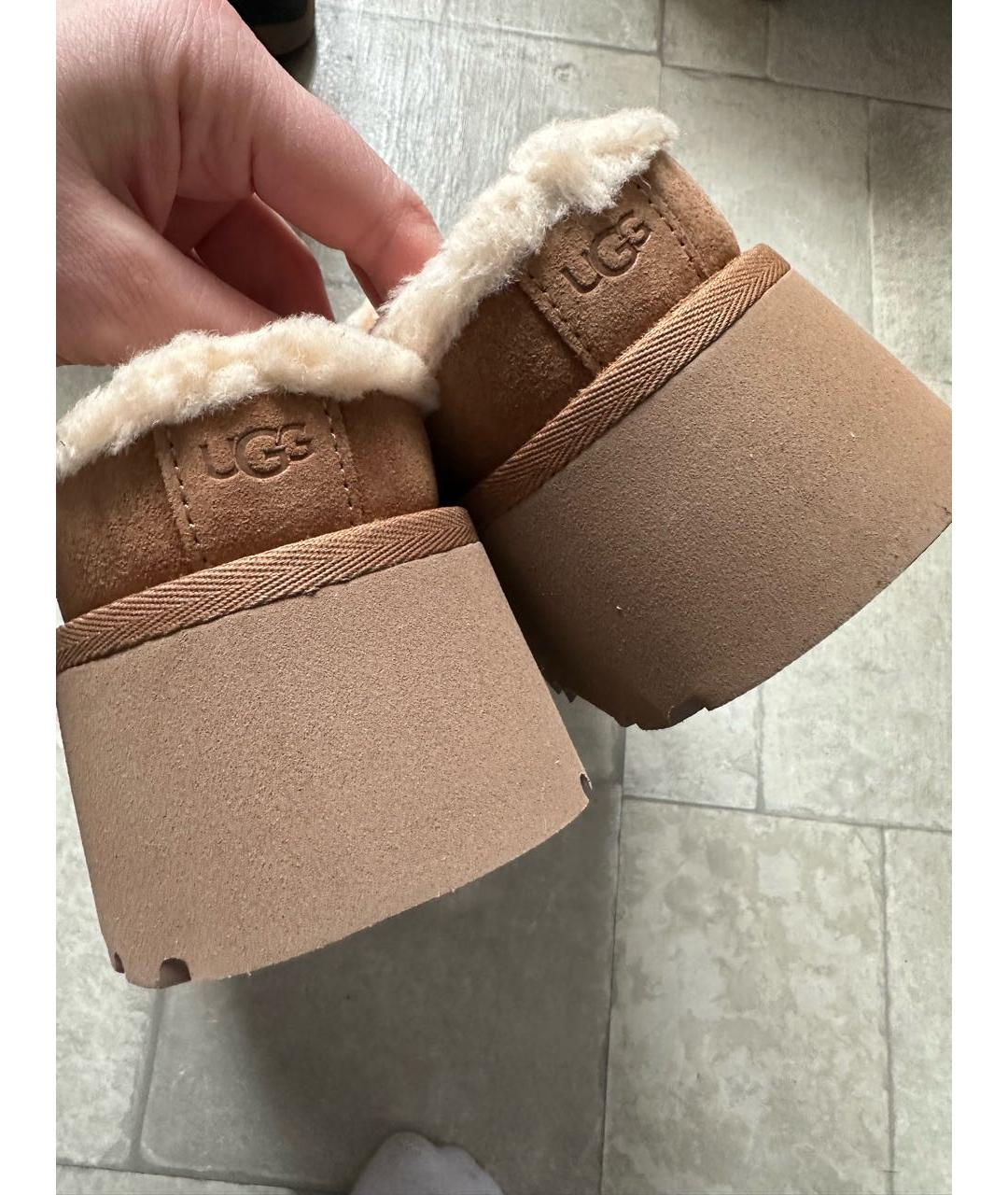 UGG AUSTRALIA Бежевые замшевые мюли, фото 4