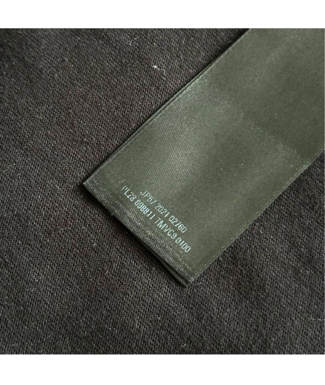 BALENCIAGA Черная хлопковая футболка, фото 5