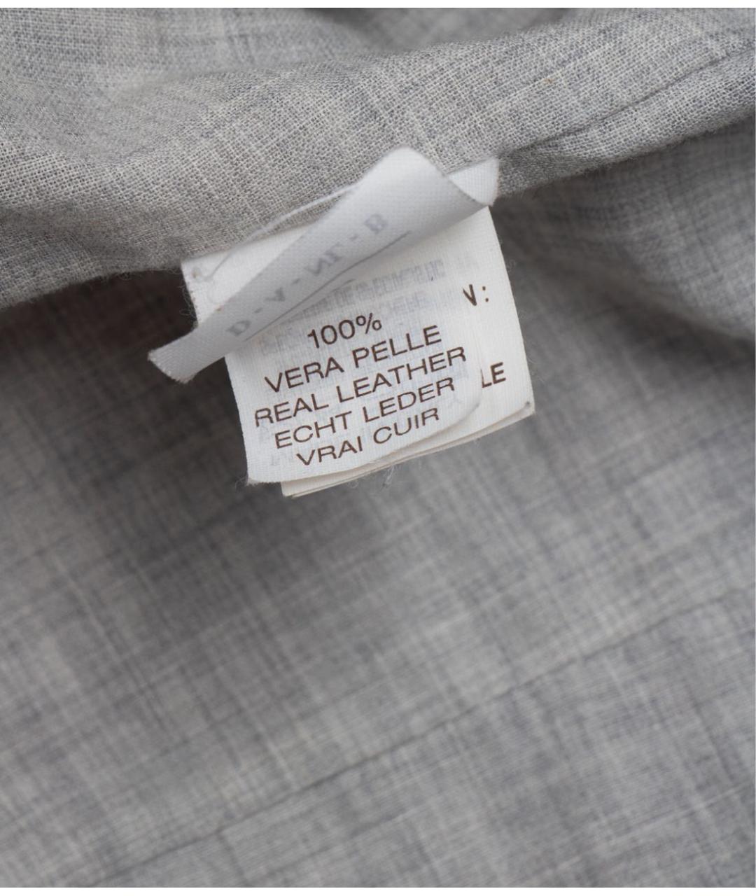 BRUNELLO CUCINELLI Серая кожаная куртка, фото 4