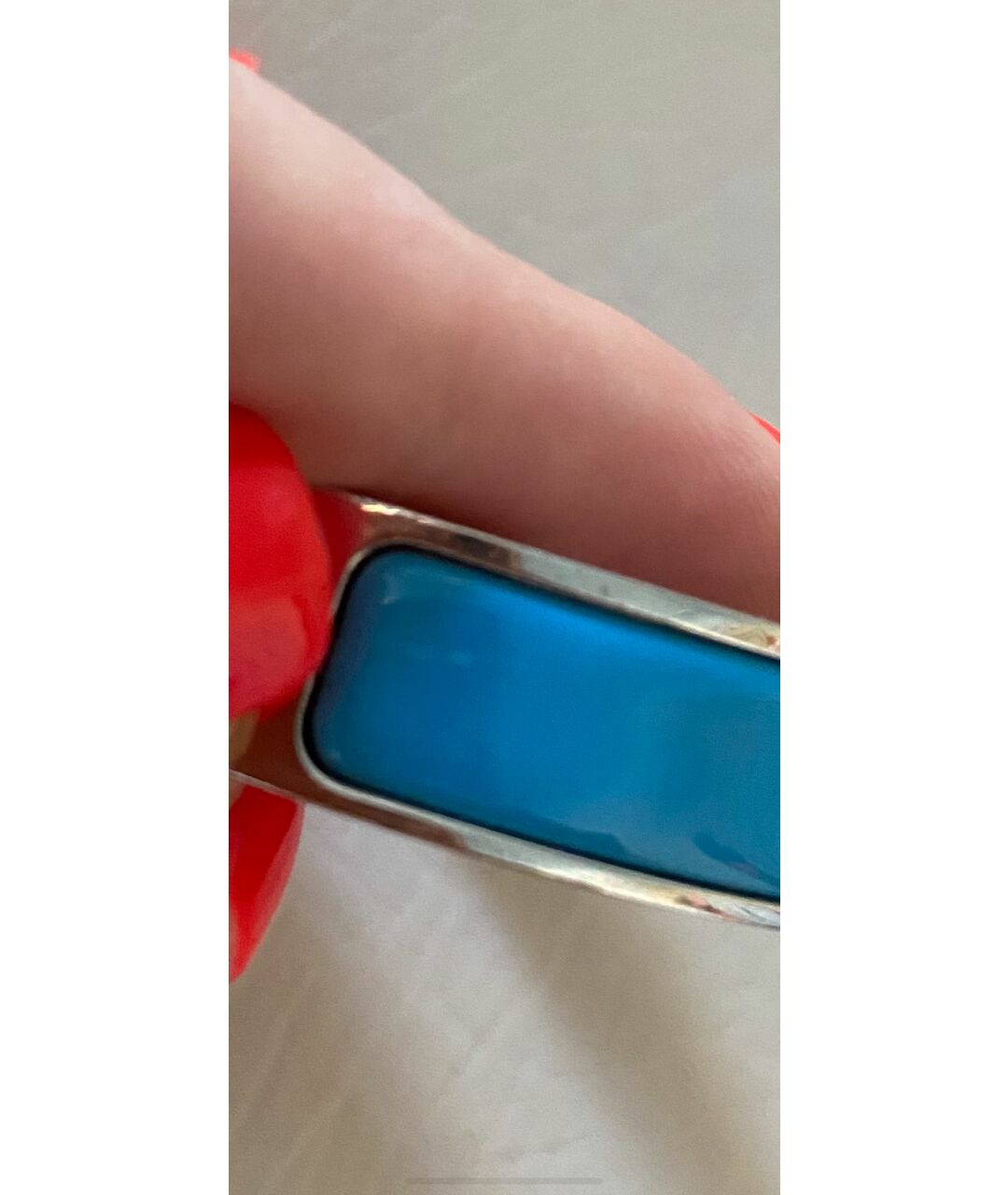 HERMES PRE-OWNED Голубой металлический браслет, фото 5