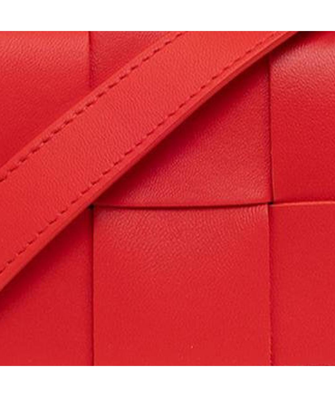 BOTTEGA VENETA Красная кожаная сумка через плечо, фото 3