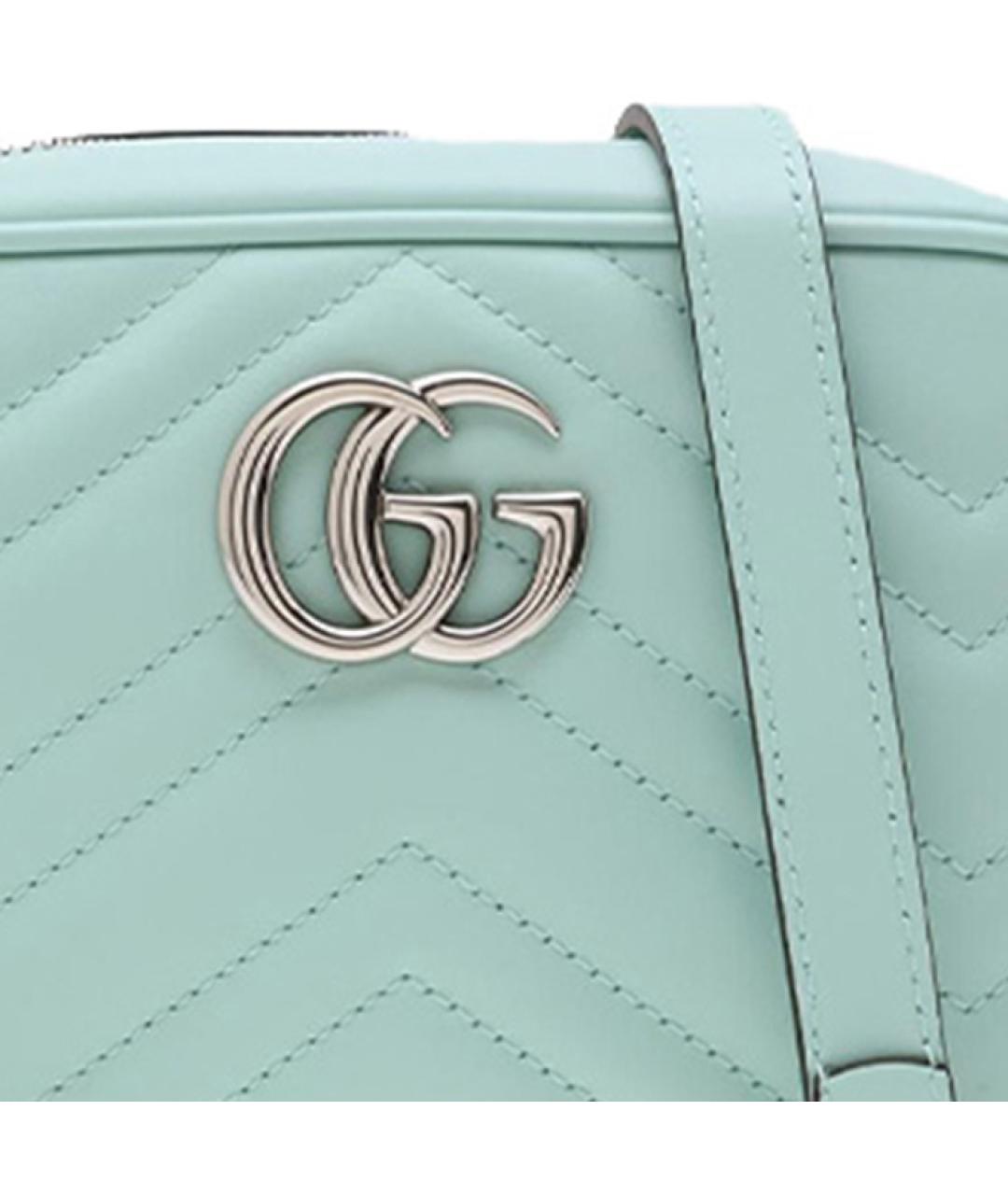 GUCCI Голубая кожаная сумка через плечо, фото 4