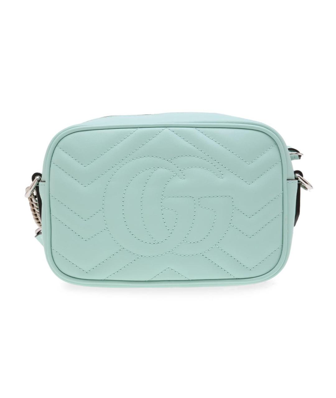 GUCCI Голубая кожаная сумка через плечо, фото 3