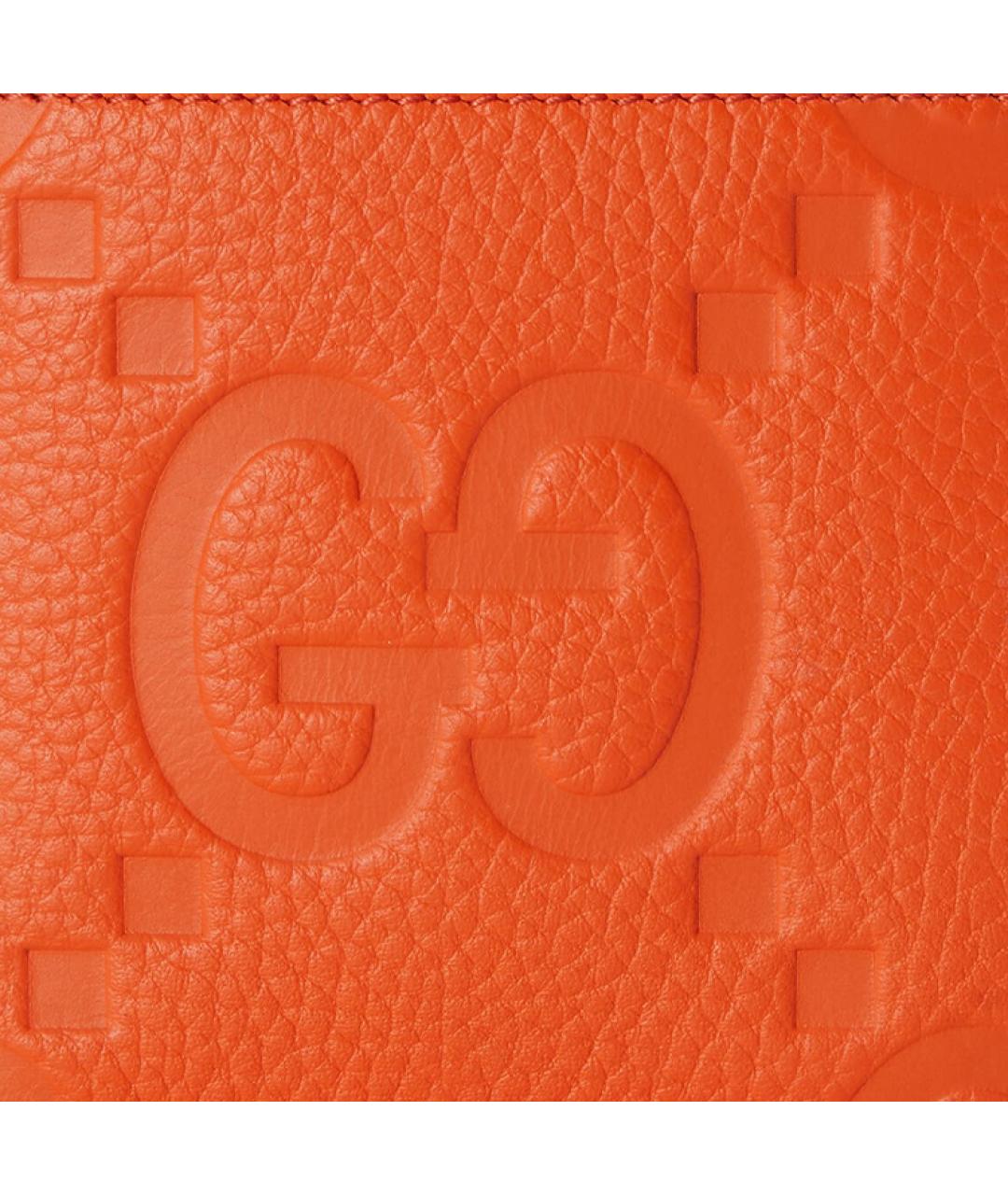 GUCCI Оранжевый кожаный кошелек, фото 6