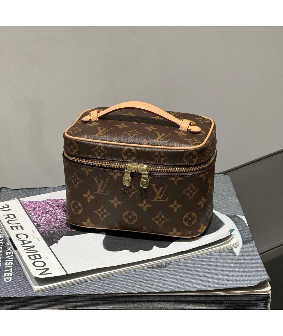 LOUIS VUITTON Коричневая сумка с короткими ручками, фото 2