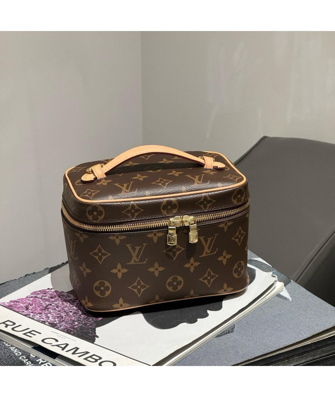 LOUIS VUITTON Коричневая сумка с короткими ручками, фото 4