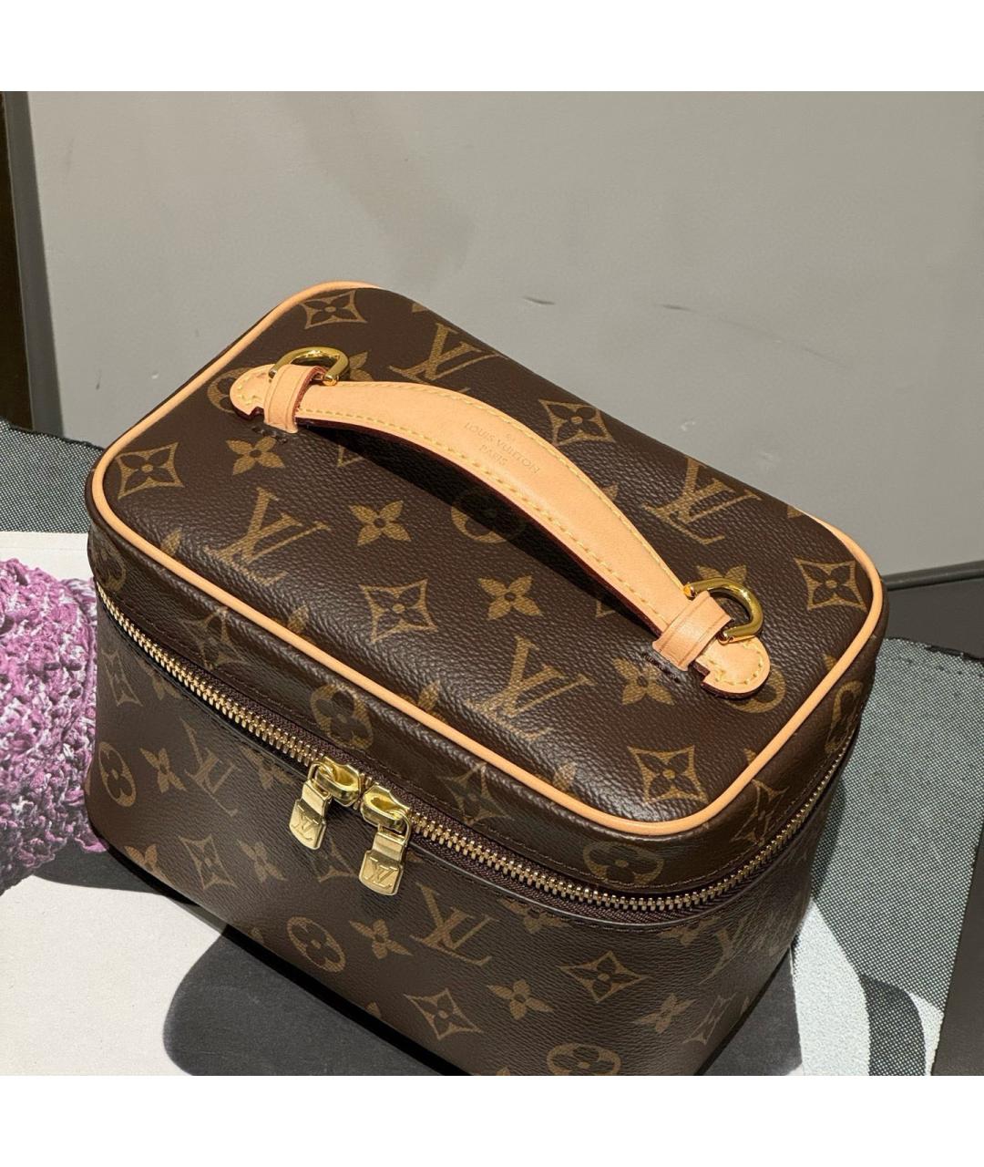 LOUIS VUITTON Коричневая сумка с короткими ручками, фото 5