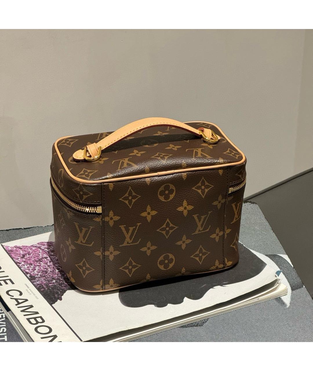 LOUIS VUITTON Коричневая сумка с короткими ручками, фото 3