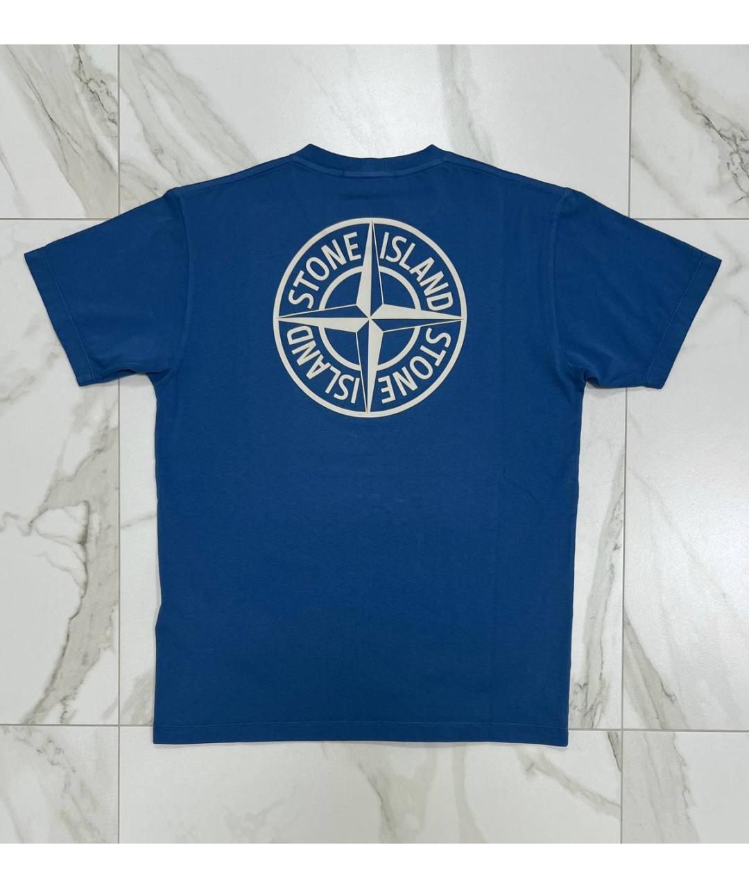 STONE ISLAND Синяя футболка, фото 5