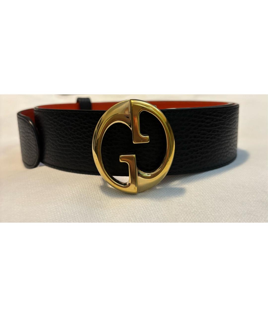 GUCCI Черный кожаный ремень, фото 6