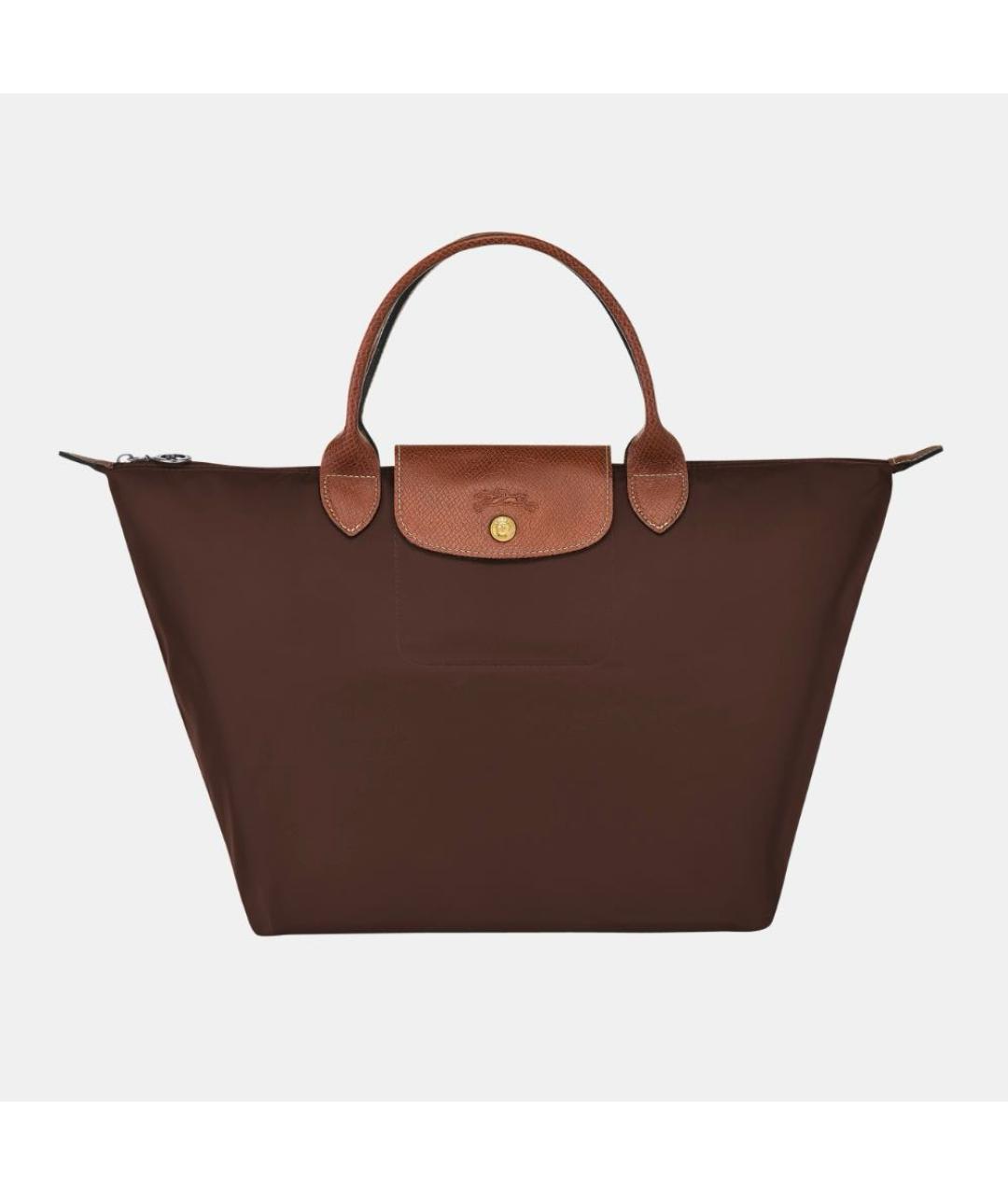LONGCHAMP Коричневая сумка с короткими ручками, фото 6