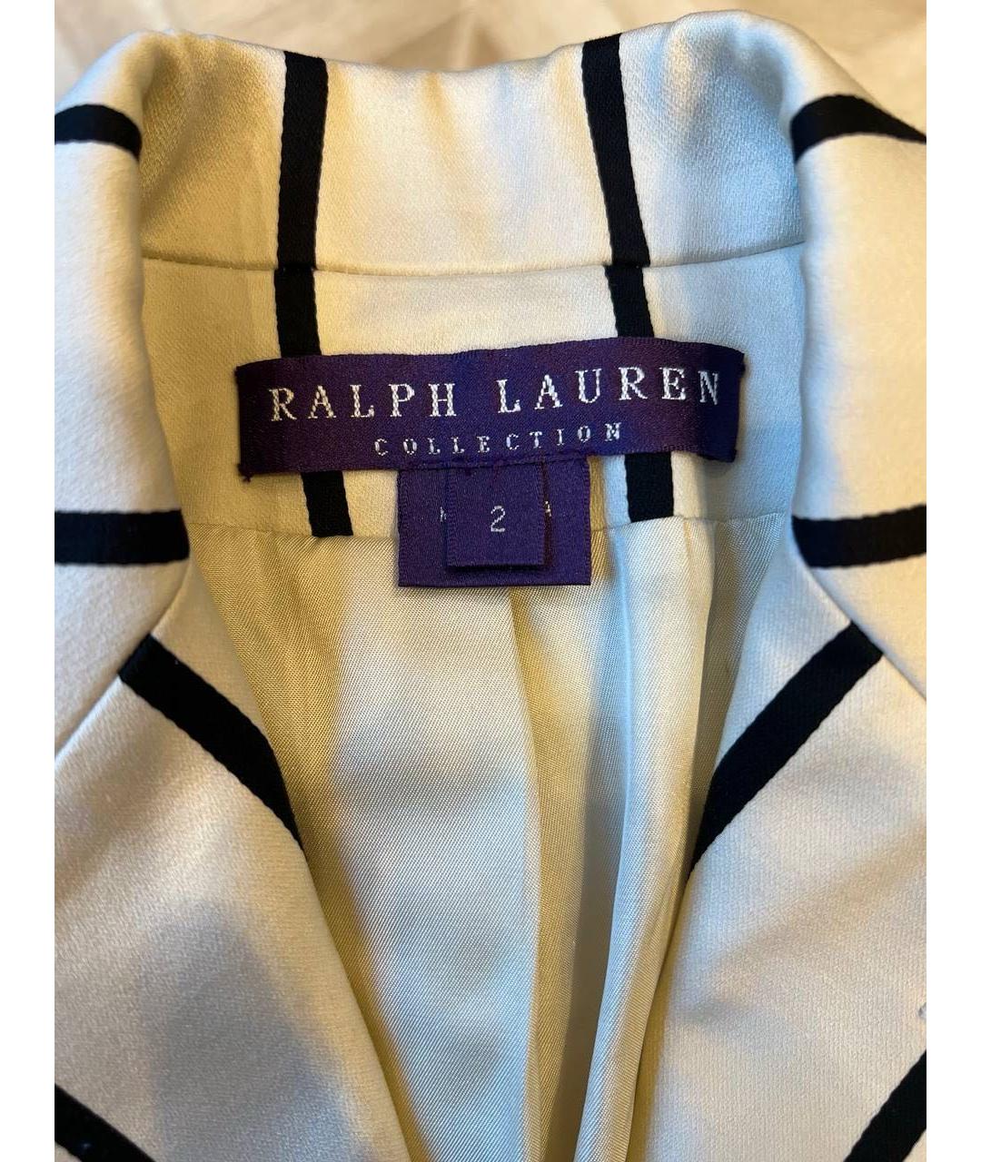 RALPH LAUREN PURPLE LABEL Белый хлопковый жакет/пиджак, фото 4