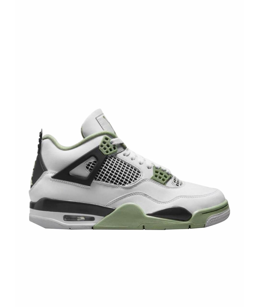 NIKE Белые кожаные высокие кроссовки / кеды, фото 1