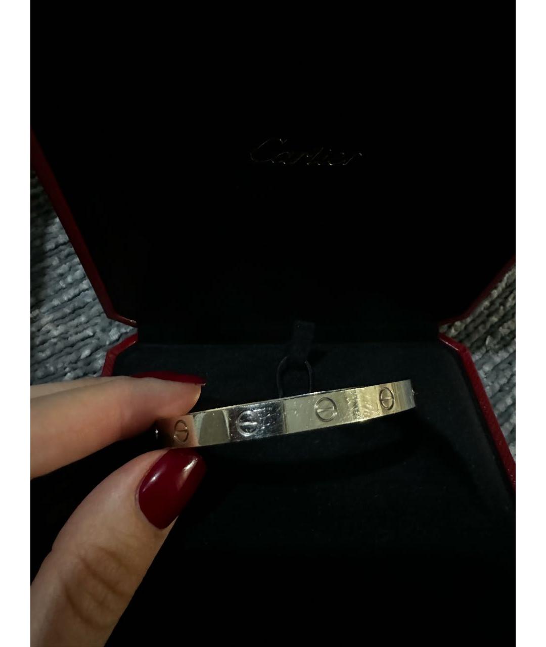 CARTIER Серебрянный браслет из белого золота, фото 4