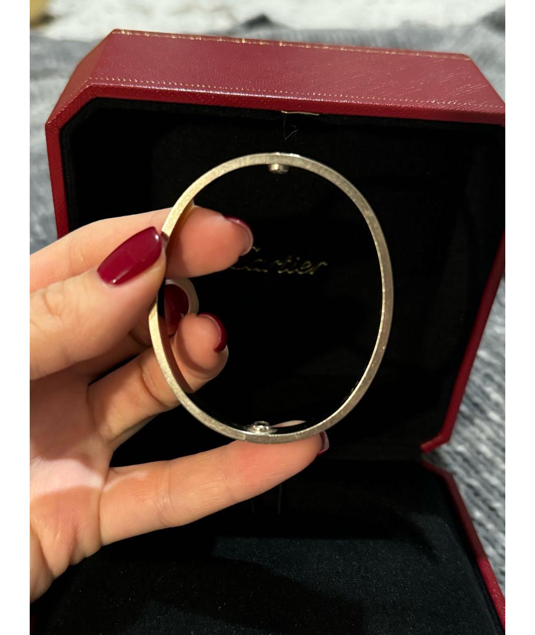CARTIER Серебрянный браслет из белого золота, фото 7