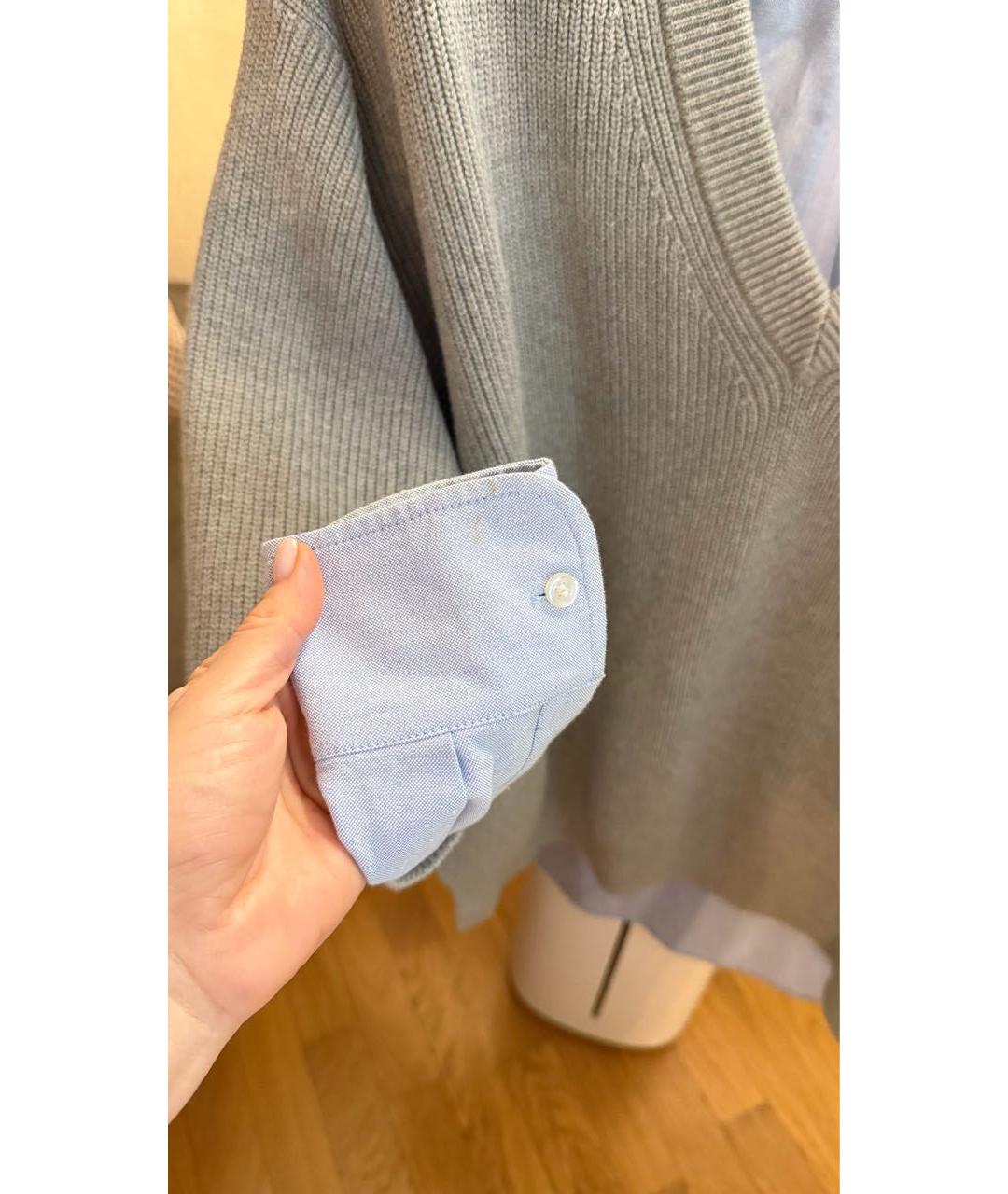 T BY ALEXANDER WANG Серый хлопковый джемпер / свитер, фото 8