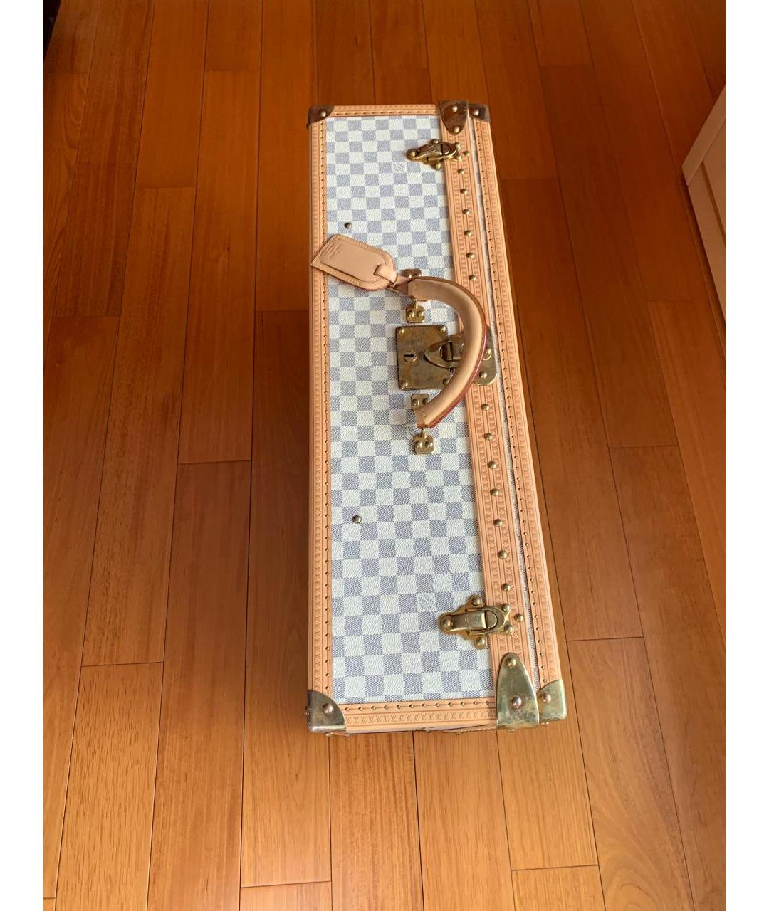 LOUIS VUITTON Белый кожаный чемодан, фото 2