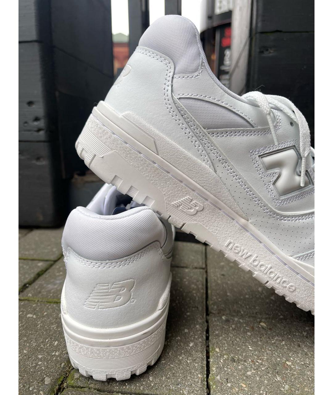 NEW BALANCE Белые кожаные низкие кроссовки / кеды, фото 8