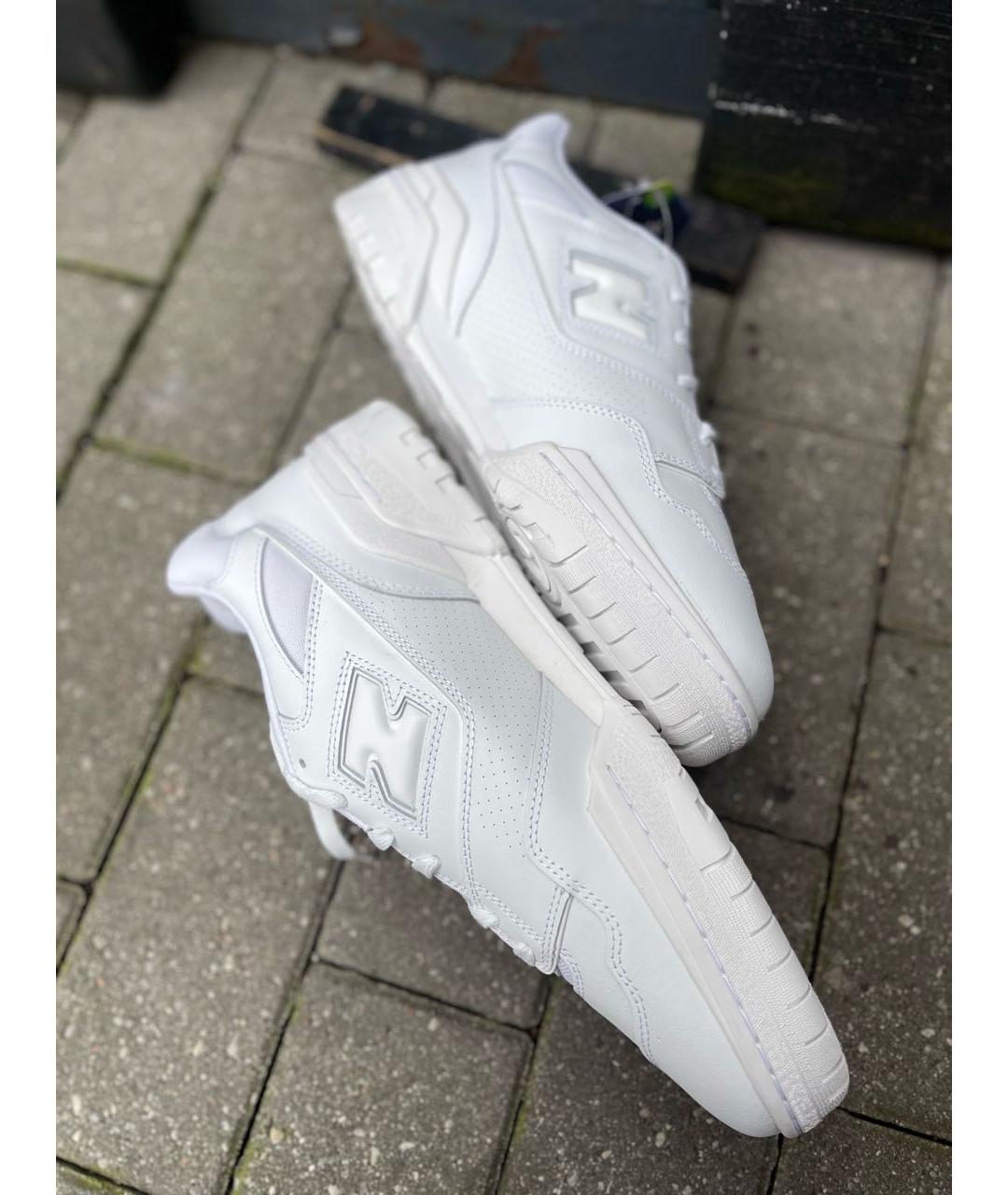 NEW BALANCE Белые кожаные низкие кроссовки / кеды, фото 4