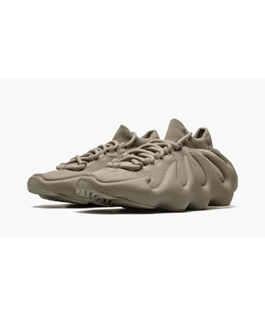 ADIDAS YEEZY Бежевые текстильные кроссовки, фото 2