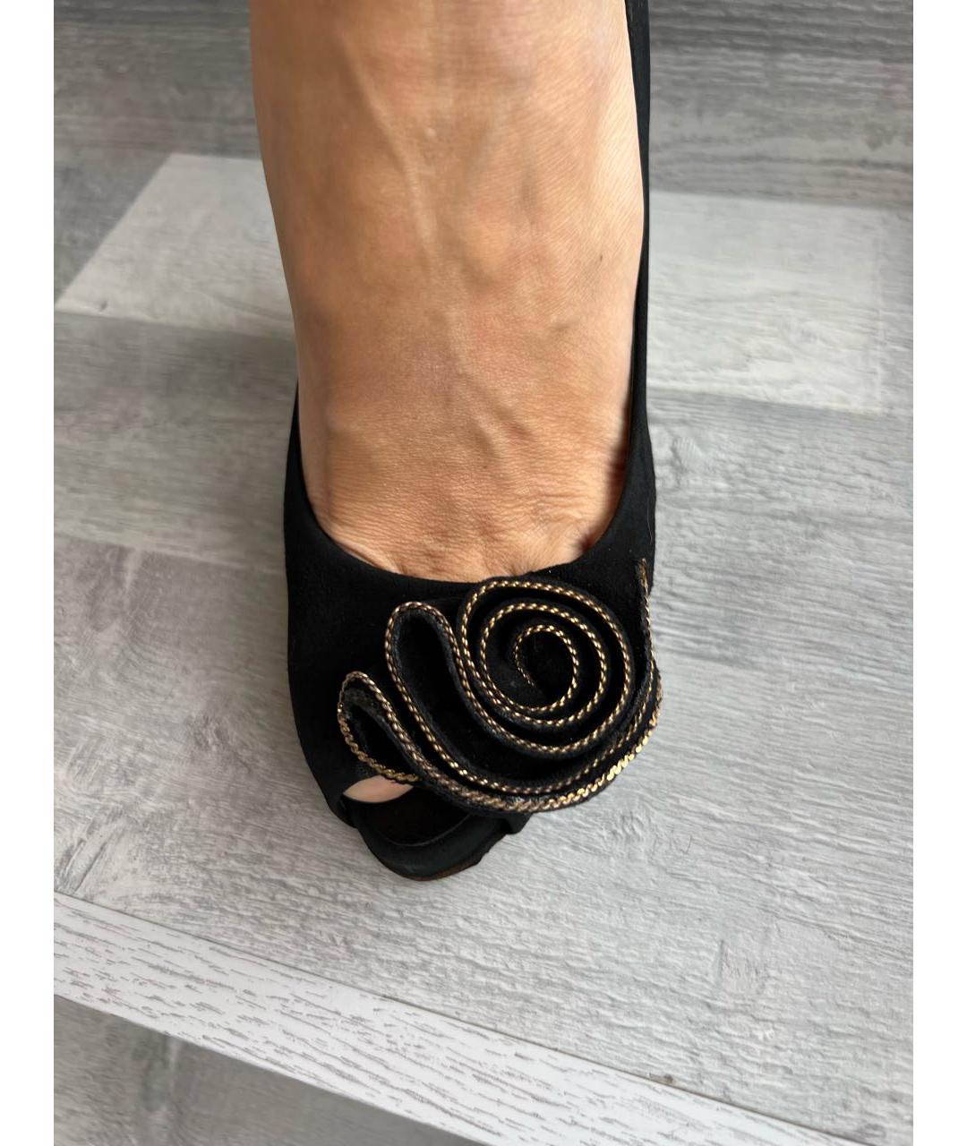 GIUSEPPE ZANOTTI DESIGN Черные замшевые туфли, фото 3