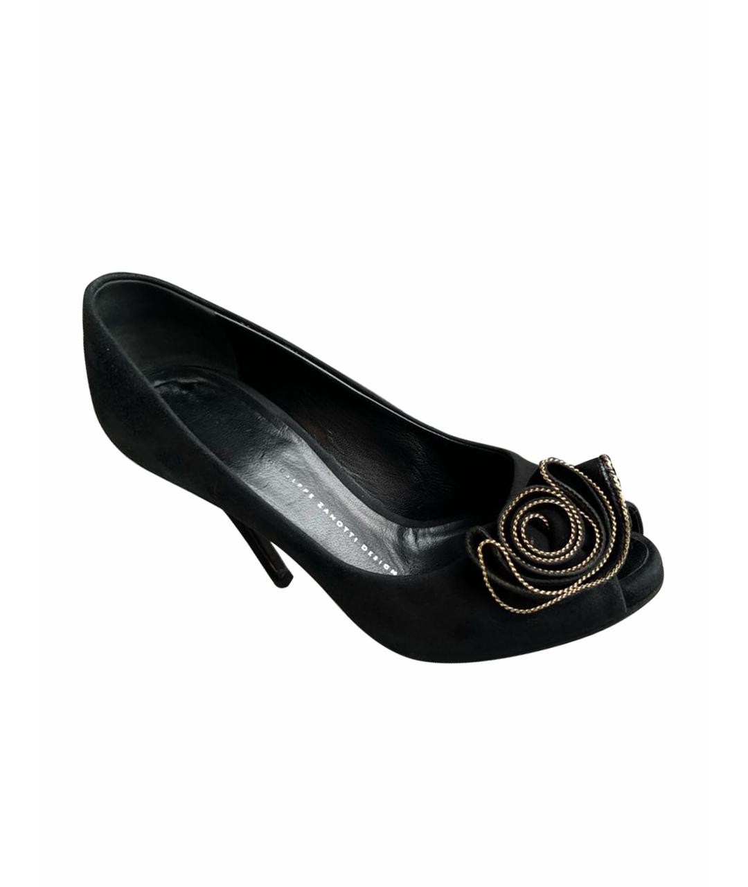 GIUSEPPE ZANOTTI DESIGN Черные замшевые туфли, фото 1