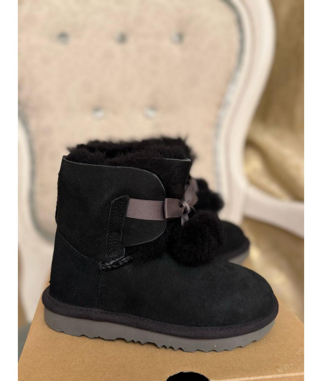 UGG AUSTRALIA Черные замшевые ботинки, фото 8