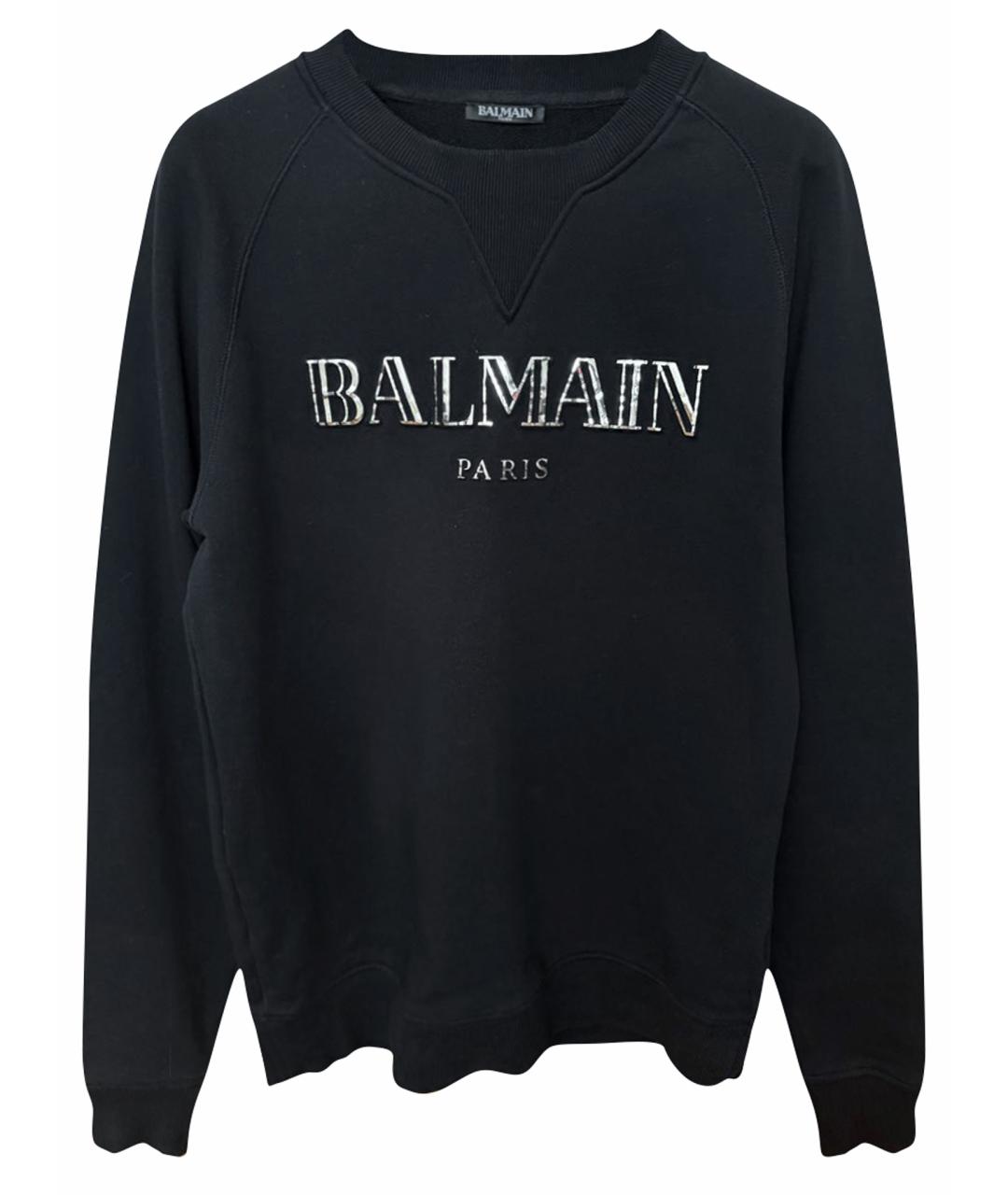 BALMAIN Черный хлопковый джемпер / свитер, фото 1