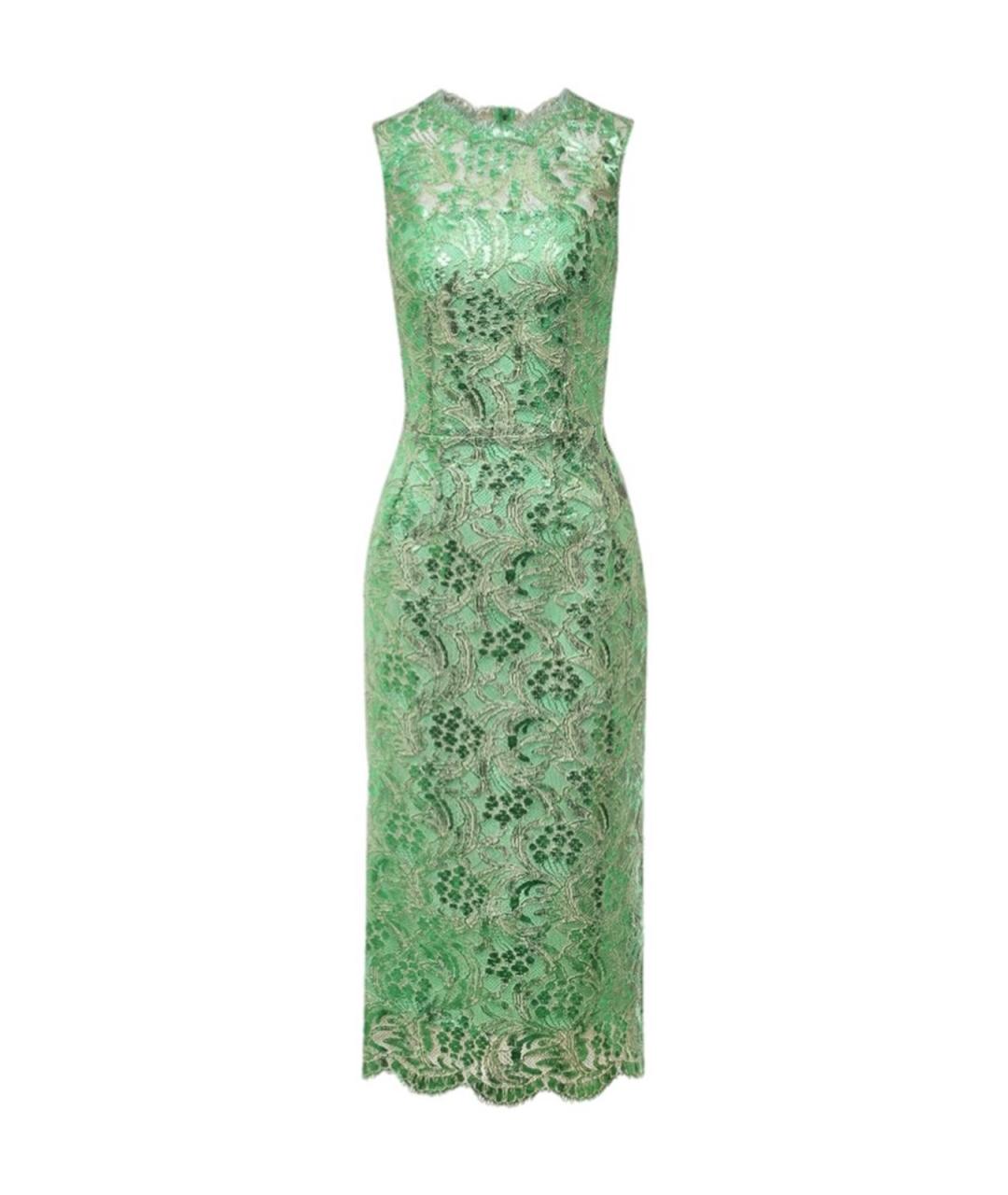DOLCE&GABBANA Зеленые кружевное вечернее платье, фото 1