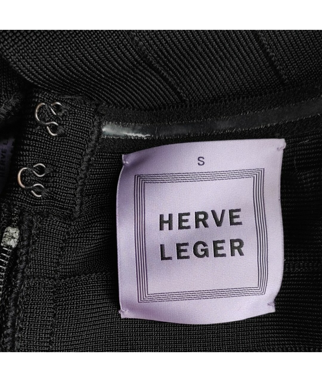 HERVE LEGER Черное платье, фото 3