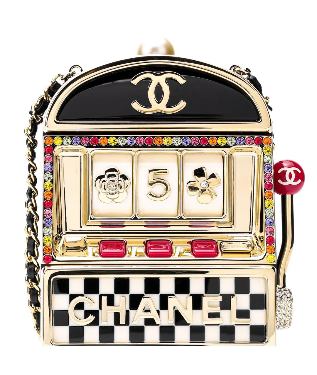 CHANEL Золотая сумка через плечо, фото 5