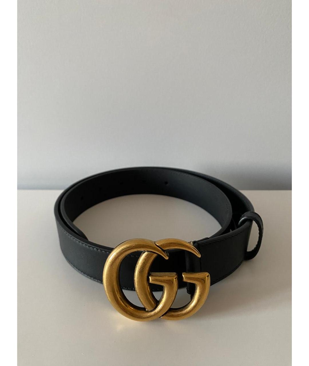 GUCCI Черный кожаный ремень, фото 5