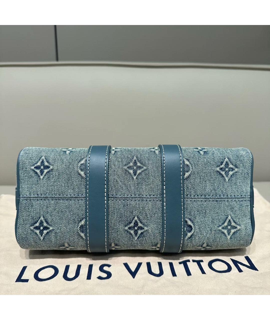 LOUIS VUITTON Голубая сумка тоут, фото 5