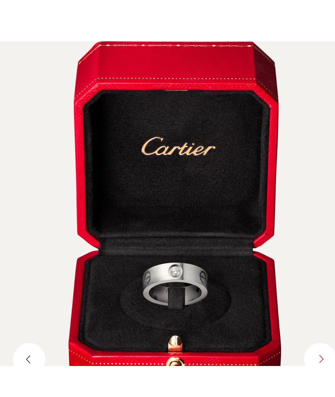 CARTIER Белое кольцо из белого золота, фото 2