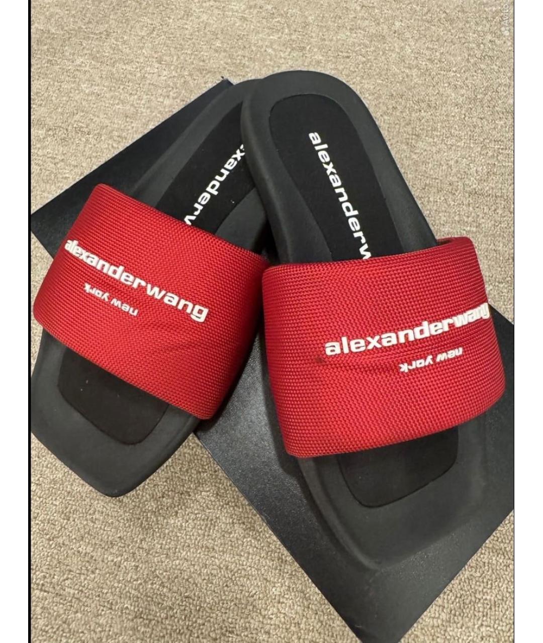 ALEXANDER WANG Красные шлепанцы, фото 8