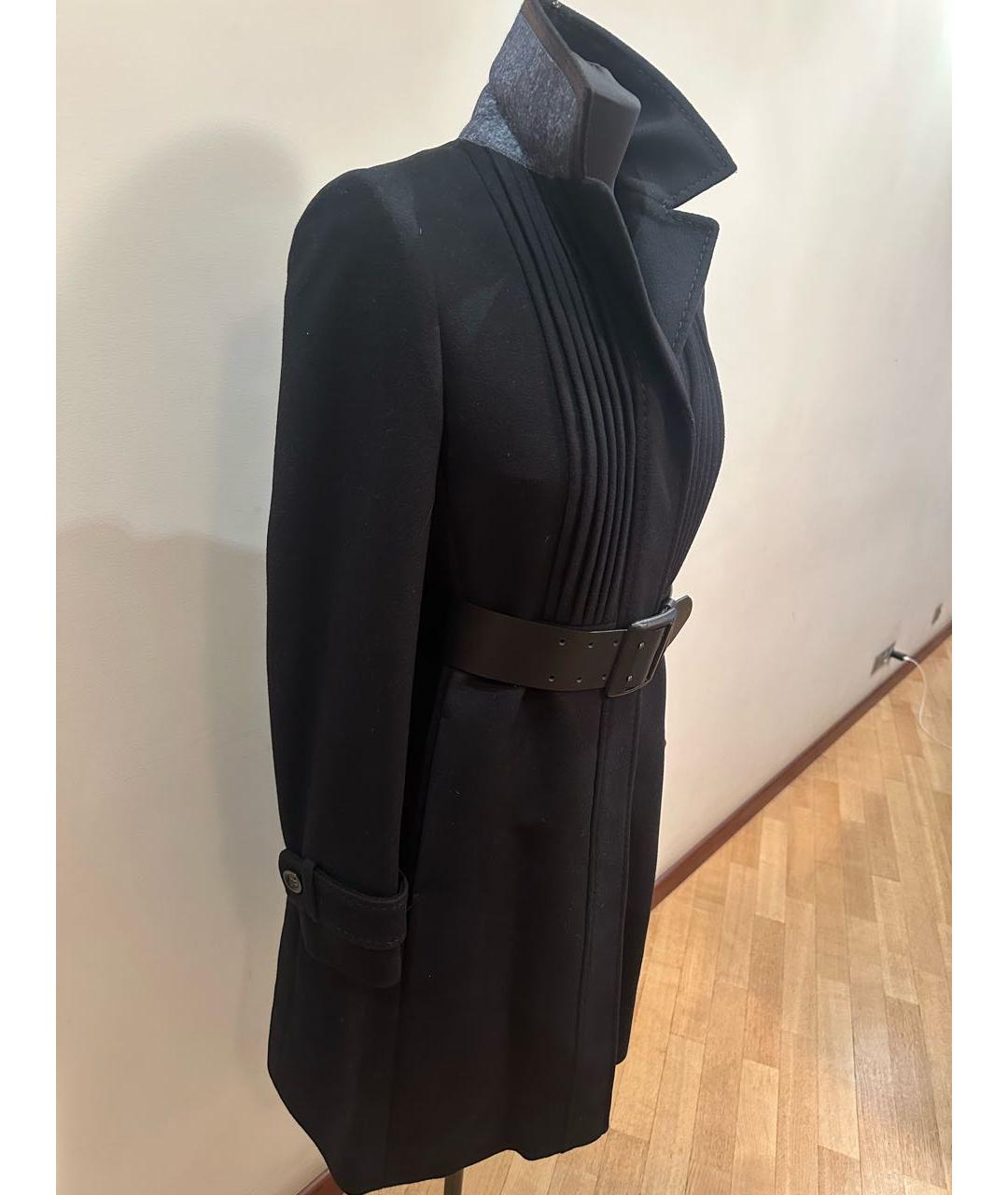 SPORTMAX Черное шерстяное пальто, фото 8