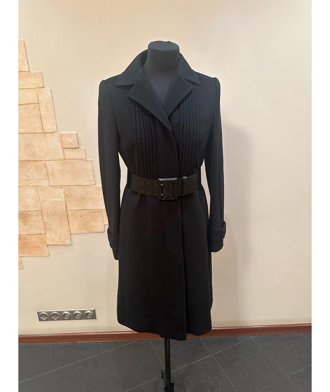 SPORTMAX Черное шерстяное пальто, фото 2