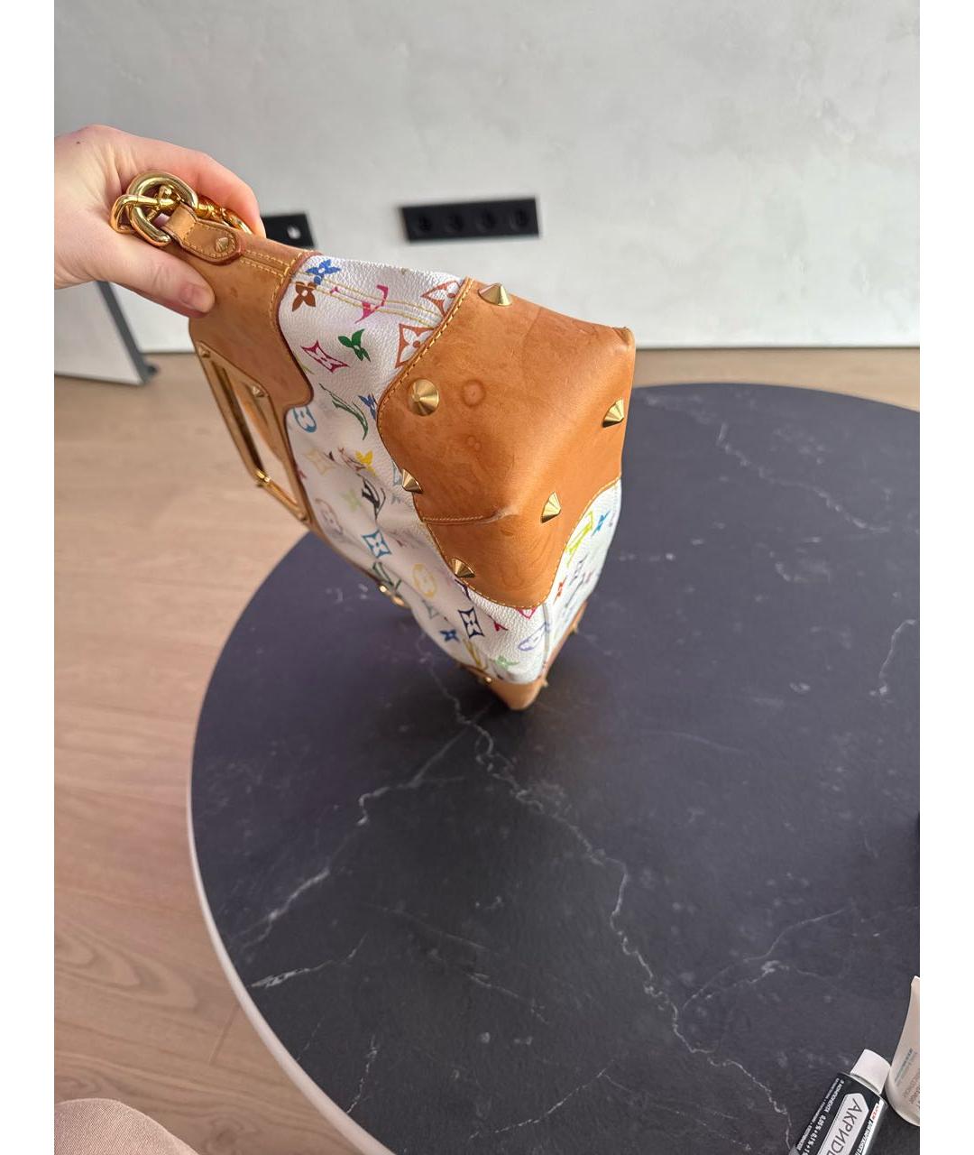 LOUIS VUITTON Белая сумка с короткими ручками, фото 5