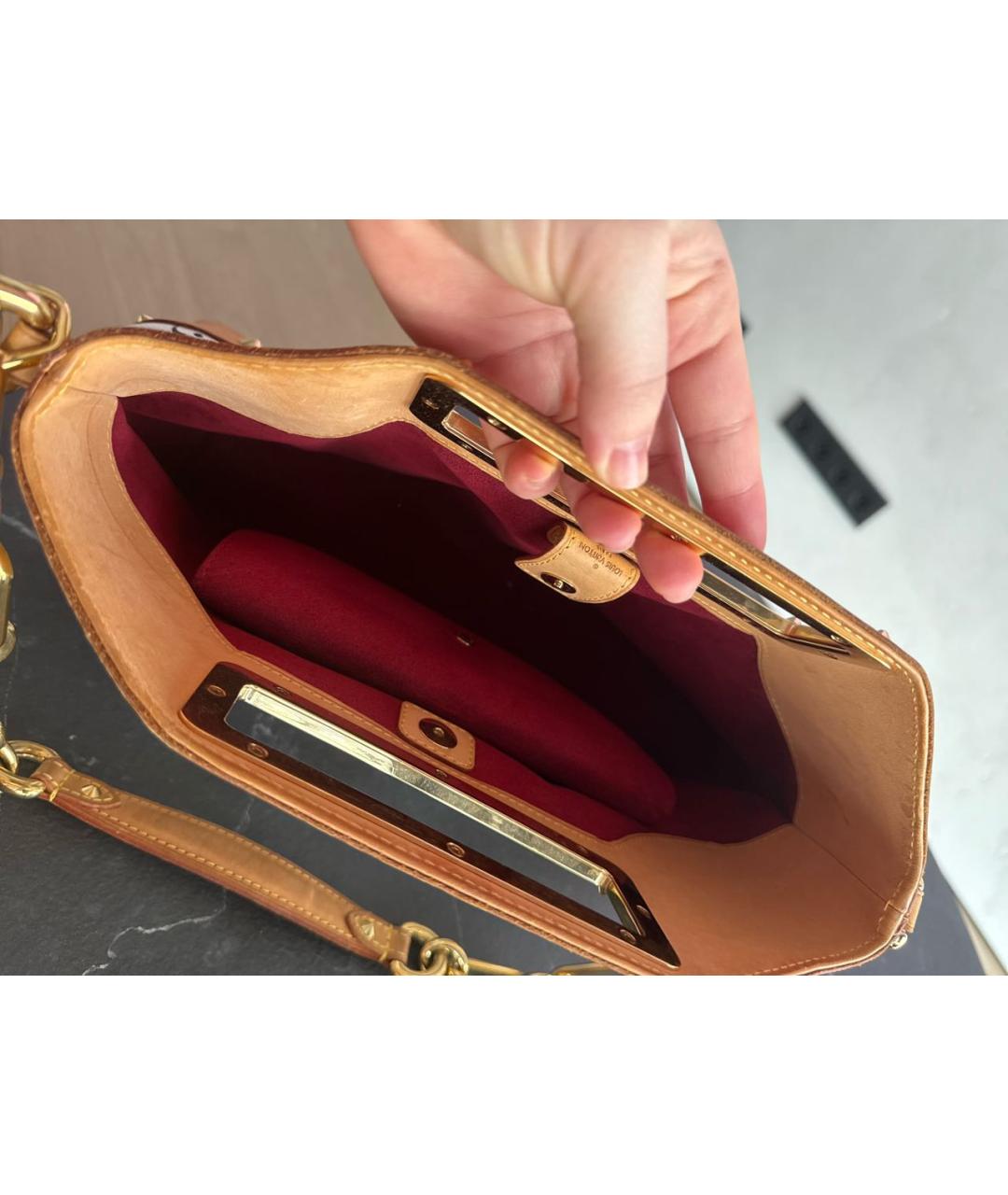 LOUIS VUITTON Белая сумка с короткими ручками, фото 4