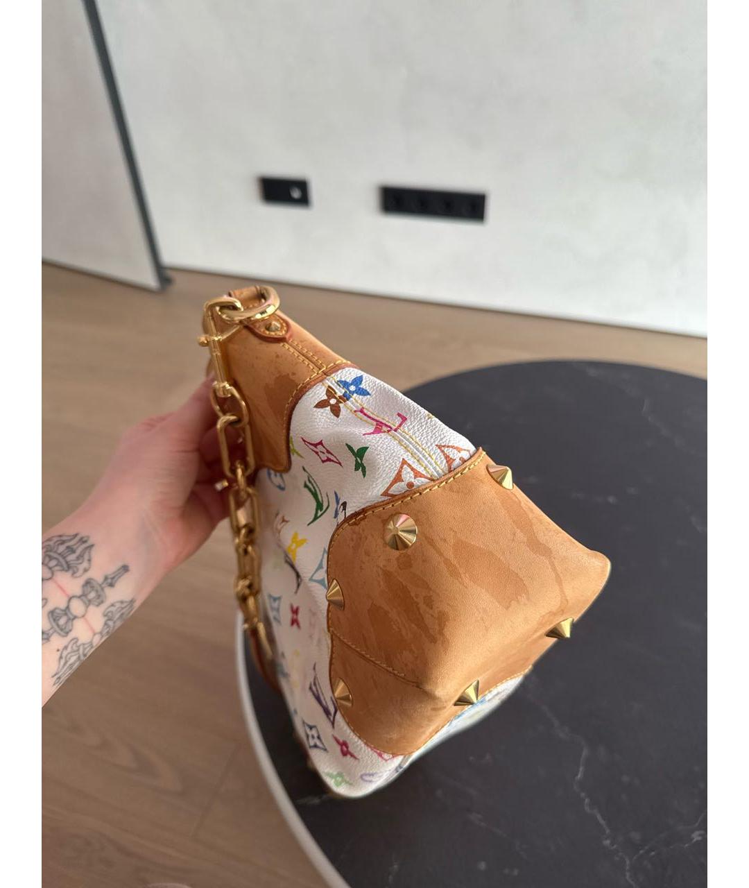 LOUIS VUITTON Белая сумка с короткими ручками, фото 7