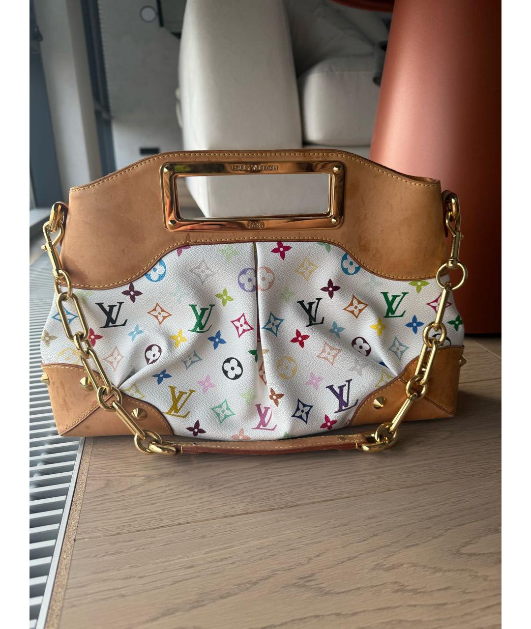 LOUIS VUITTON Белая сумка с короткими ручками, фото 9