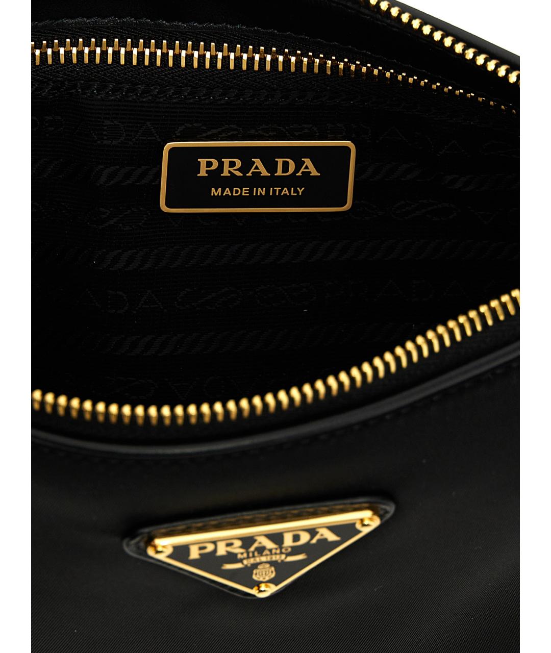 PRADA Черная синтетическая сумка через плечо, фото 4