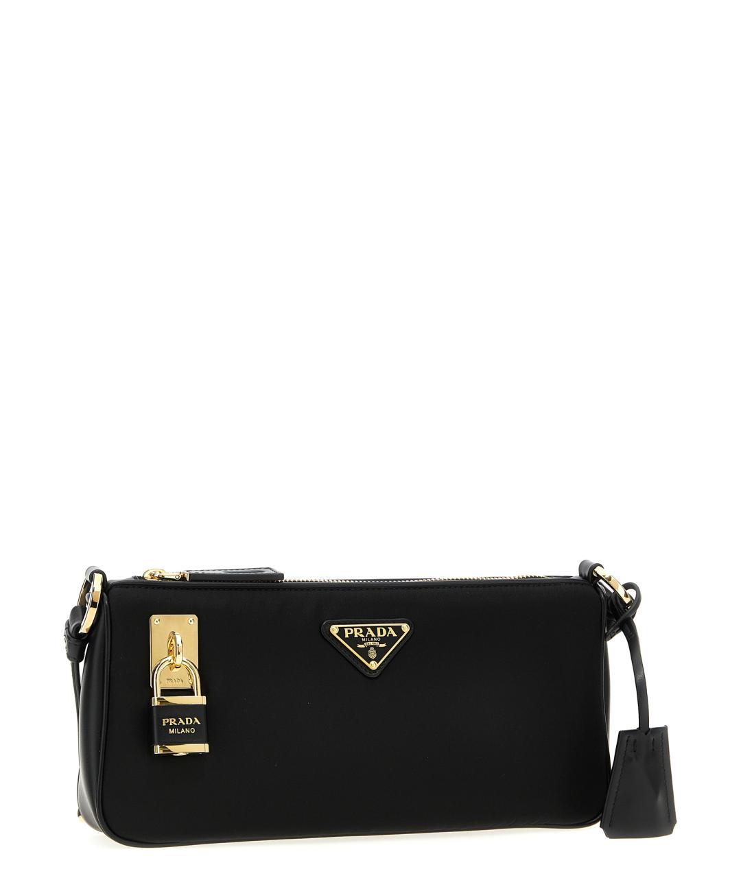 PRADA Черная синтетическая сумка через плечо, фото 1